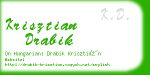 krisztian drabik business card